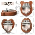 thumbnail image 2 of KEINXS 3 Pack Finger Piano Gift Mini Thumb Piano with 8 Key Finger Thumb Piano Portable Mini Pocket Kalimba Cute Heart Oval Bear Kalimba Small Hand Piano for Kid Adult Christmas Musical R, 2 of 6