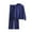 Dark Blue, variant on Lovskoo 2024 Women's Sweater Set Casual Knitted Pullover Loose Solid Color Long Sleeved High Neck Knit Sweater Wide Leg Pants Sweater Two-Piece Set Beige