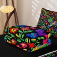 thumbnail image 5 of Homewish Rainbow Hummingbird Zipper Twin Comforter Sets with Fitted Sheet and 2 Pillowcases,Colorful Plant Flowers Blossom Zipper Bedding Set,Reversible,4-Piece, 5 of 7