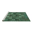 thumbnail image 2 of Ahgly Company Machine Washable Indoor Square Persian Turquoise Blue Traditional Area Rugs, 3' Square, 2 of 4