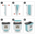thumbnail image 2 of Hanging Kitchen Trash Can, Foldable Waste Bin for Kitchen, Collapsible Hang Small Plastic Garbage Can 2.4 Gallon for Cabinet/Car/Bedroom/Bathroom-Grey, 2 of 13