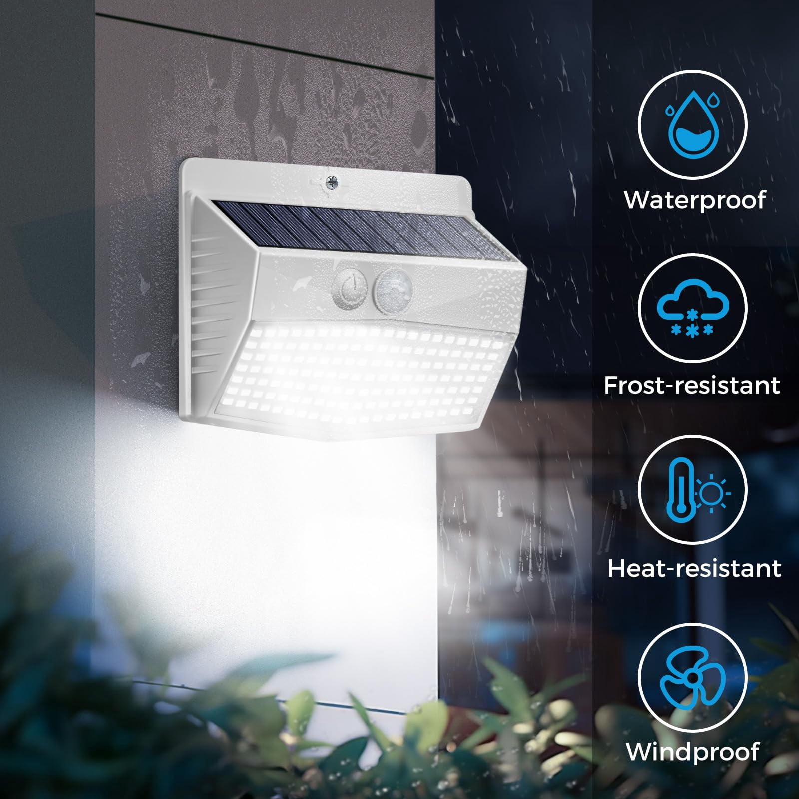 Solar Lights Outdoor Motion Sensor 20 Packs Security Light with 3 Lighting Modes Wall Lights Waterproof Solar Powered Lights for Garden Fence Yard, White