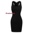 thumbnail image 1 of Made by Olivia Women's Fitted Sleeveless Sexy Body-Con Racer-Back Round Neck Mini Dress, 1 of 4