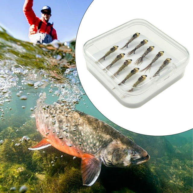 10x Señuelos de Pesca Colamx Anzuelos de Pesca Cebo de Pesca 115 mm x 4 mm