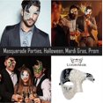 thumbnail image 5 of Máscara de mascarada para hombre, máscara del Fantasma de la Ópera, máscara de baile de graduación, Mardi Gras, Halloween, máscara veneciana de media cara, 5 of 5