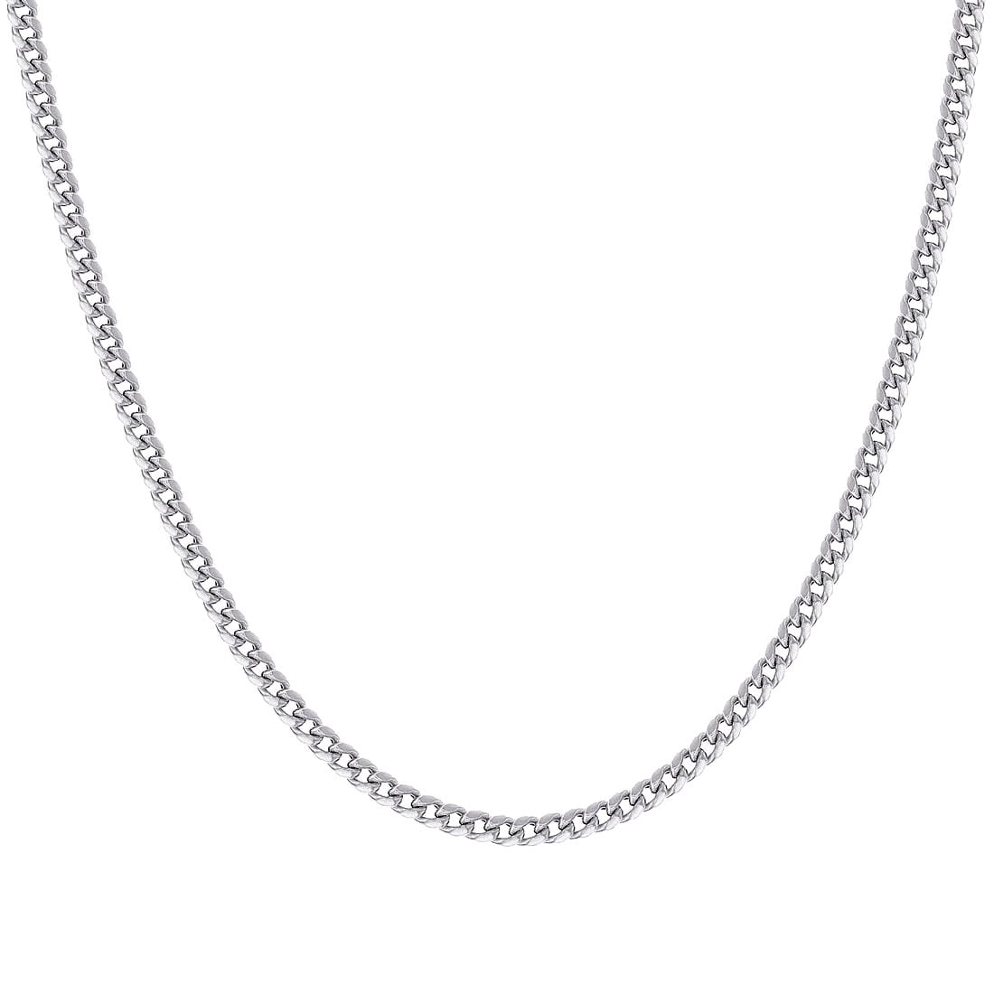 925 Sterling Silver Hollow Comfort Curb Chain Rhodium 4.1mm Anklet 9 Inch Anklet for Women and Men
