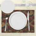 thumbnail image 3 of Ambesonne East Place Mats Set of 4, Traditional Roses Dragon, Standard Size, Jade Green Sand Brown, 3 of 6
