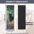 thumbnail image 4 of TSOVTHRID Black Cat Floral Print Quilted Dining Room Chair Covers Stretchy Chair Cushion Slipcovers with Detachable Strap Soft Seat Cushion Covers for Kitchen, Set of 1, 4 of 7