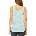 thumbnail image 2 of Trippy Chameleon Mandala Vintage Juniors Flowy Side Slit Tank Top Multi X-LG, 2 of 2