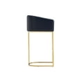 thumbnail image 6 of Manhattan Comfort Louvre Upholstered Barstool with Steel Base in Black, 6 of 10