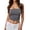 Grey, variant on HCYSFG Womens Strapless Tube Tops Sleeveless Solid Color Slim Fit Fitted Bandeau Casual Crop Shirts Everyday Summer Tops