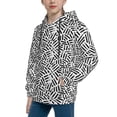 thumbnail image 2 of Lsque Weave Geometric Patten Youth Hoodie Sweatshirt Pullover with Kangaroo Pocket Boys and Girls Hoodie Warm Hoodie for Kids-Medium, 2 of 6