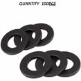 thumbnail image 2 of 100pcs Flat Washers - Black Carbon Steel Spacers Fastener M3 M4 M5 M6 M8 M10, Black, 2 of 5