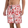 thumbnail image 2 of KLL Gnome Merry Christmas Men's Casual Summer Beach Shorts Hawaiian Shorts with Pockets-Medium, 2 of 5
