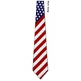 thumbnail image 3 of American Flag Extra Long Necktie Mens Tie by Tiieg, 3 of 3