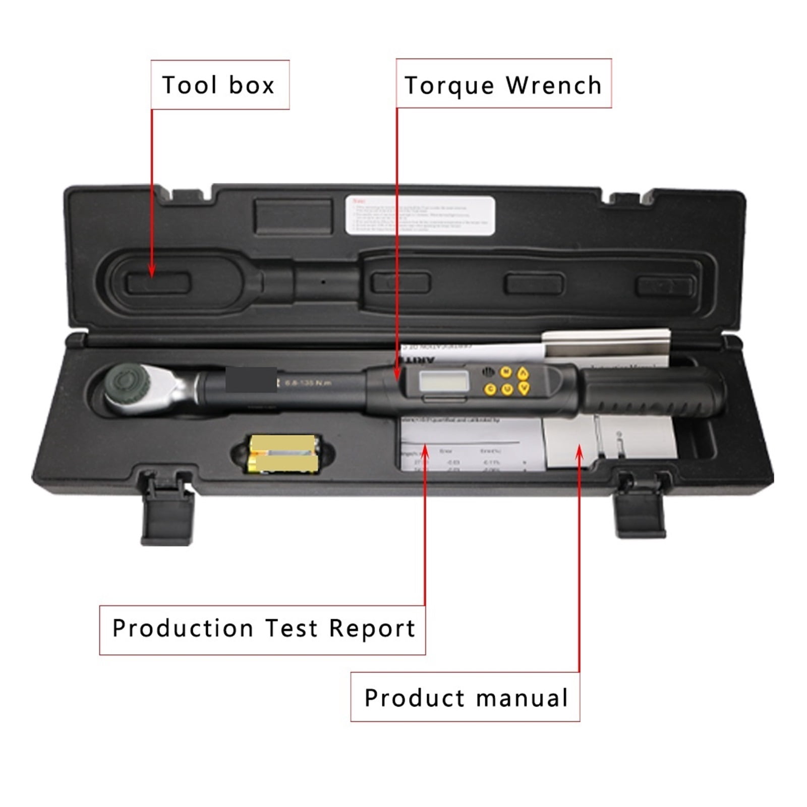 3/8" 1/2" Digital Torque Wrench Professional Adjustable High Accuracy Data Save Bike Car Bicycle Repair Torque Tool Key ,Versatile Torque Units