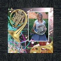 French Horn, Marching or Concert Band Personalized Picture Frame, 10X10, 3510