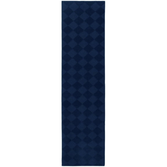 Garland Rug Diamond Polypropylene Navy Indoor Runner Rug, 2' x 8'
