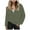 Army Green, variant on Sweatshirts for Womens Long Sleeve Round Neck Half Zip Pullover Solid Color Loose Fit Tops Khaki,XL