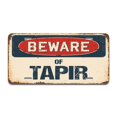 thumbnail image 1 of SignMission A-LP-04-1157 Beware of Tapir Aluminum License Plate, 1 of 4