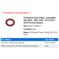 thumbnail image 2 of Oil Dipstick Tube O-Ring - Compatible with 2004 - 2006, 2008 - 2014, 2016 - 2018 Porsche Cayenne 2005 2009 2010 2011 2012 2013 2017, 2 of 2