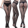 thumbnail image 2 of Plus Size Pants Women Pants Mesh Perspective Leggings Plus Size Fishnet Netting Stockings, 2 of 3