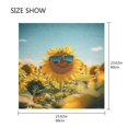 thumbnail image 2 of Sunflowers Wear Sunglasses Women's Fashion Soft Scarf Square Satin Head Scarf Neck Scarf Head Hair Wraps, 2 of 6