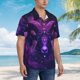 thumbnail image 3 of Fotbe Purple Starry Sky Antelope Camisa Hawaiana para Hombre Unisex – Camisa Casual de Verano con Botones de Manga Corta de Algodón y Lino,X-Large, 3 of 7