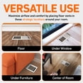 thumbnail image 7 of 4X12 Floor Vent Covers Floor Register with Mesh Cover Trap, Heat and Air, Walkable Metal Floor Vent for HVAC Duct, Contemporary, Satin Nickel, 7 of 7