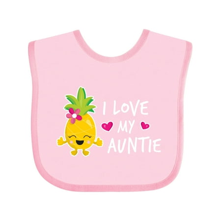 

Inktastic I Love My Auntie with Pineapple Gift Baby Girl Bib