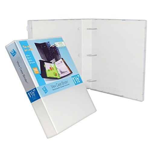 UniKeep 3 Ring Binder - Clear - Case View Binder - 1.5 Inch Spine - with Clear Outer Overlay - Box of 15 Binders