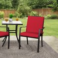 thumbnail image 6 of (2 pack) Mainstays 37"L x 19.5"W Red 1 Piece Rectangle Outdoor Chair Cushion, 6 of 10