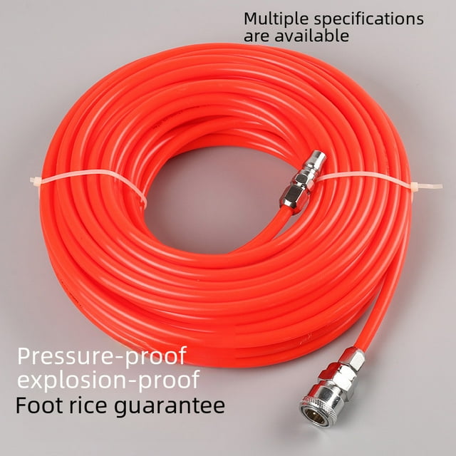 Tuyau Compresseur d'Air Droit 20m Rouge EVA, 8*5mm ID/OD, Tube Pneumatique Résistant à Haute Pression avec Raccords Rapides pour Cloueuses d'Air, Outils Pneumatiques et Applications Industrielles – Durable, Compact