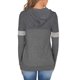 thumbnail image 3 of Puntoco Mujer Casual Pacthwork Manga Larga Sudaderas Cordón Pullover Capucha tops Blusa Puntoco Puntoco-1045, 3 of 4