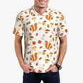 thumbnail image 3 of Balery Squirrel InThe Forest3 Printed Men’s Short Sleeve Polo Shirt, Midweight Men's Shirt,Golf Polo shirts -XX-Large, 3 of 9