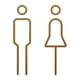 thumbnail image 3 of Letrero de baño para hombre y mujer, pegatinas para WC, juego de figuras acrílicas sencillas, calcomanías para inodoro, 3 of 9