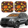 thumbnail image 2 of Daiia Autumn Harvest Pumpkin Joy 2PCS Car Windshield Sun Shade, Foldable Sun Shield for Car Front Window, Auto Sun Blocker Visor Protector Universal for Truck SUV Pickup-Large, 2 of 7
