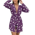 thumbnail image 5 of Wensltd Women's Plus Size Soft Printed Bathrobe with Tie Belt Comfortable Casual Nightgown for Morning and Evening Wear S-5XL, 5 of 6