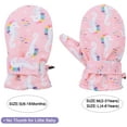 thumbnail image 3 of Zando Toddler Kids Ski Gloves for Kids Snow Gloves Waterproof Warm Toddler Mittens for Winter Outdoor Sports Pink Rainbow Seahorse S, 3 of 6