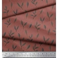 thumbnail image 2 of Soimoi Brown Cotton Poplin FabricLeaves Fabric Prints By Yard 56 Inch Wide, 2 of 5