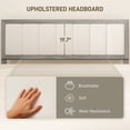 thumbnail image 3 of HOMCOM Queen Bed Frame with Upholstered Headboard, Queen Size Platform Bed Frame with Wooden Slats, No Box Spring Needed, Easy Assembly, Gray, 3 of 9