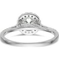 thumbnail image 5 of 14K White Gold Round Halo Diamond Semi-Mount Engagement Ring (Size 7) Made In India rm2042e-050-waa, 5 of 5