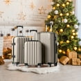 thumbnail image 2 of Zimtown 3 Piece Nested Spinner Suitcase Luggage Set With TSA Lock Champagne Gold, 2 of 14