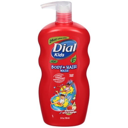 Dial Kids Body + Hair Wash, Bursting Apple Rapids, 24