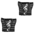 thumbnail image 3 of MLINS  2 Pieces Simple Design Shoulder Bag Music Symbols Canvas Handbag Miss, 3 of 8