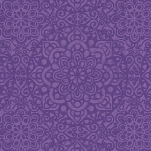 Cut by the Yard 100% Cotton Amadora Medallion, Lavendar , 44" Wide for Quilting & Sewing by Waverly Inspirations
