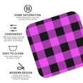 thumbnail image 3 of Naloa Purple Black Buffalo Plaid Coasters for Set of 4 - PU Leather Coasters, Coasters for Table Cup Tea Coffee Beer, Decorative for Kitchen Homedecor (Round), 3 of 6