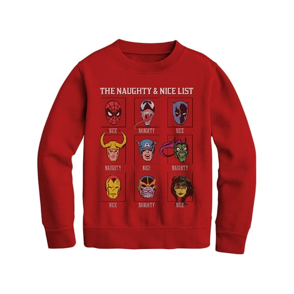 Marvel Boys' Santa's List Holiday Sweatshirt, Sizes 4-18