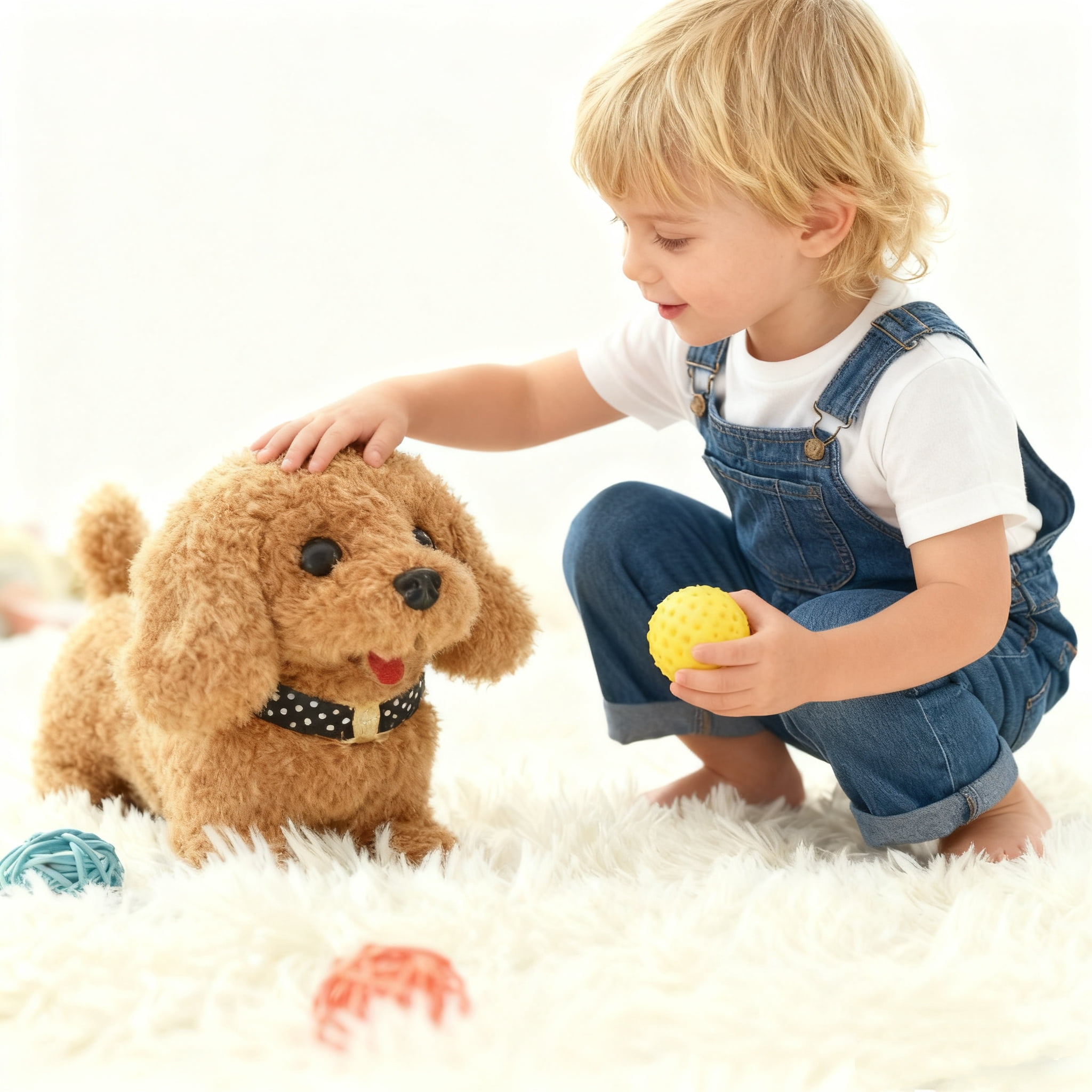 Interactive Plush Puppy - Walking, Barking & Wagging Robotic Pet Toy for Kids, Comforting Companion with Soft Fur
