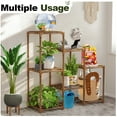 thumbnail image 5 of Plant Stand Indoor Three Tier Plant Shelf Outdoor Wooden & Plastic 3 Tiers Garden Flower Pot Rack  for Patio Decor, 5 of 11